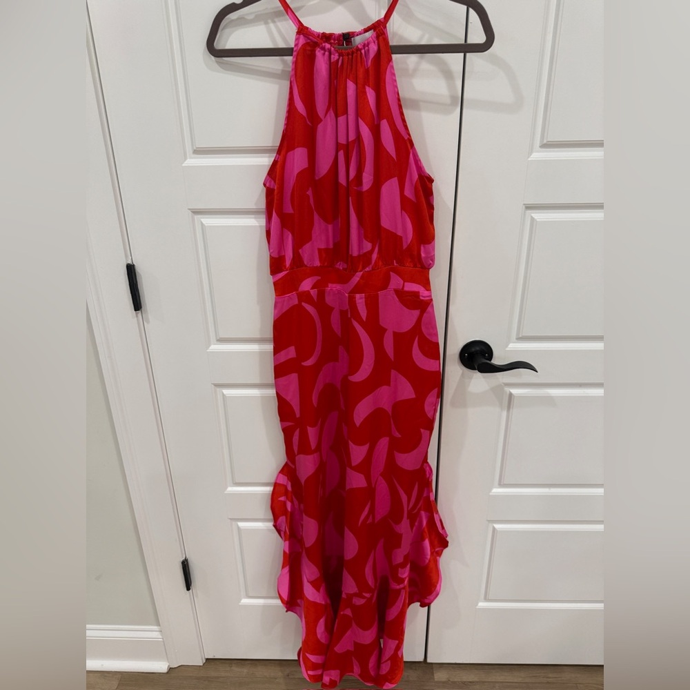 Sugarlips Vibrant Red and Pink Dress